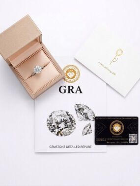 Tulip | Round Brilliant Cut Pave Band - 1.5 Carat Moissanite Engagement Ring